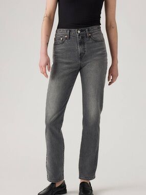 Levi’s Wedgie Straight Leg Jeans Size 24 Vintage Black Wash
